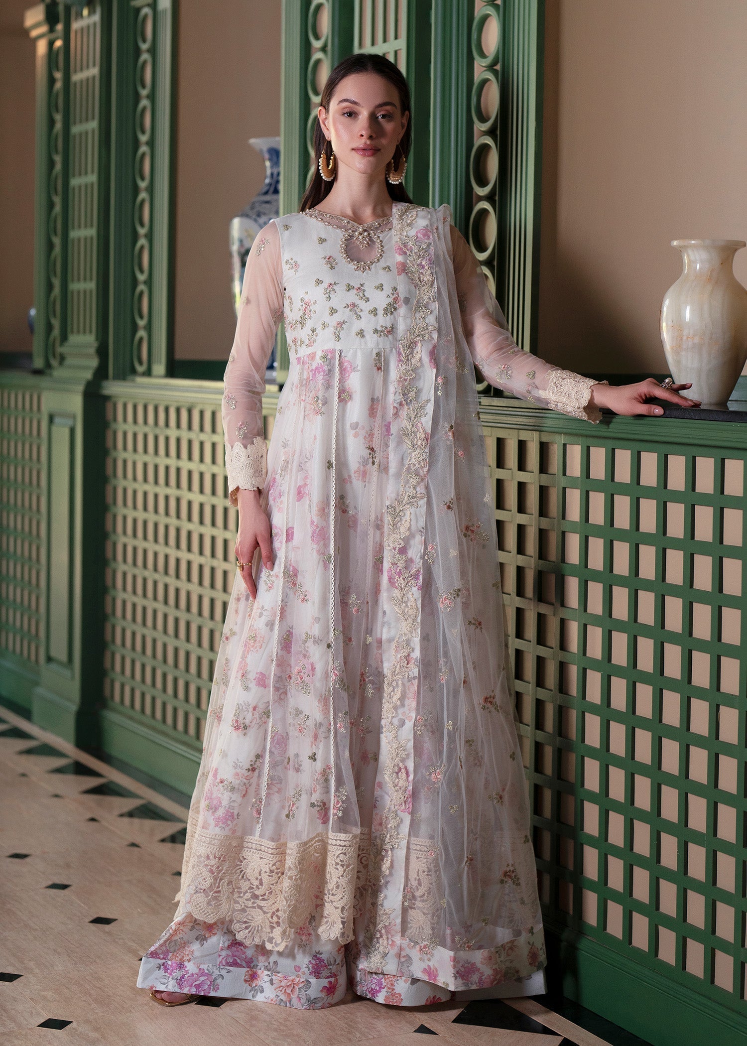 Mehak Yaqoob | Marvi Festives | Kiara XS Off White Net