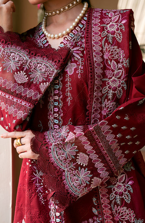 Emaan Adeel | Navaeh Luxury Pret | CERISE - Pakistani Designer Dress - by Emaan Adeel | Type: Luxury - 100% Original at Saira Sultan