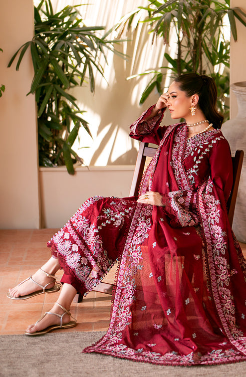 Emaan Adeel | Navaeh Luxury Pret | CERISE - Pakistani Designer Dress - by Emaan Adeel | Type: Luxury - 100% Original at Saira Sultan