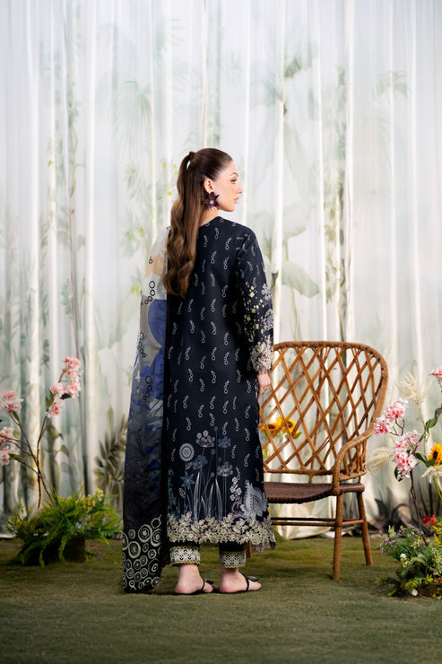 Aabyaan | Shezlin Chikankari Ramadan Edit 25 | NAZAN (AR-10) XS Navy Blue Lawn