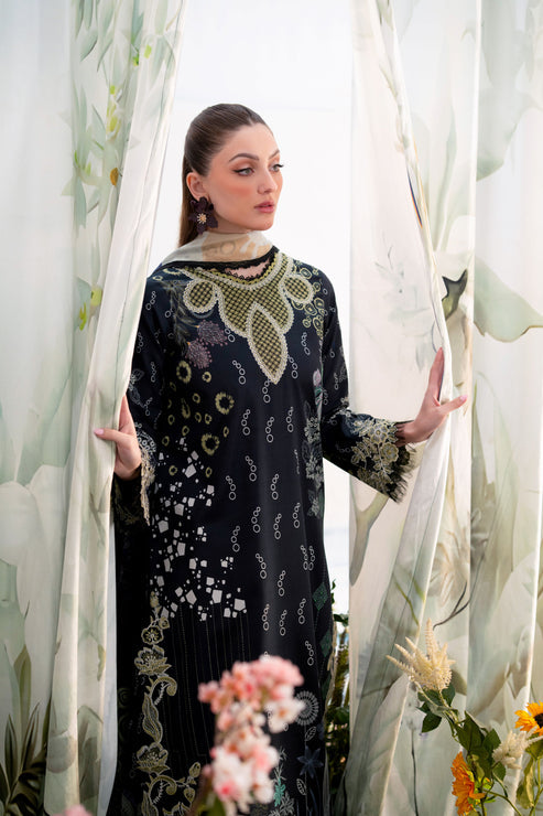 Aabyaan | Shezlin Chikankari Ramadan Edit 25 | NAZAN (AR-10) L Navy Blue Lawn