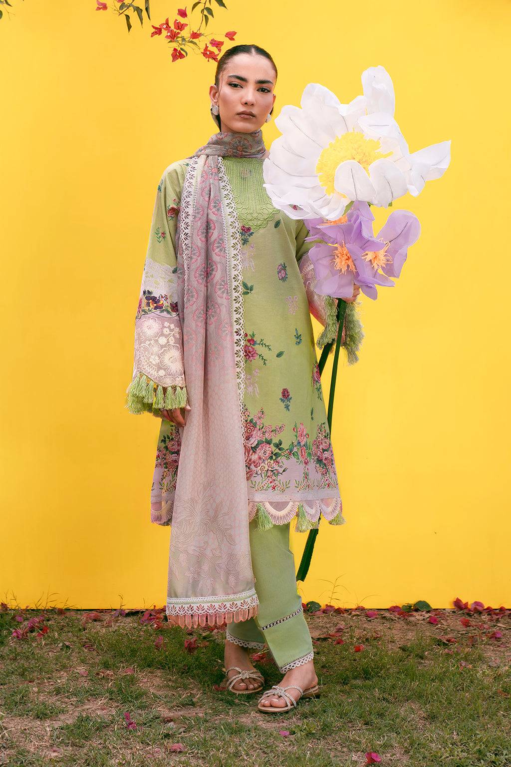Sardinia | Cocktail Luxury Lawn | BASIL - Pakistani Designer Dress - by Sardinia | Type: Luxury - 100% Original at Saira Sultan