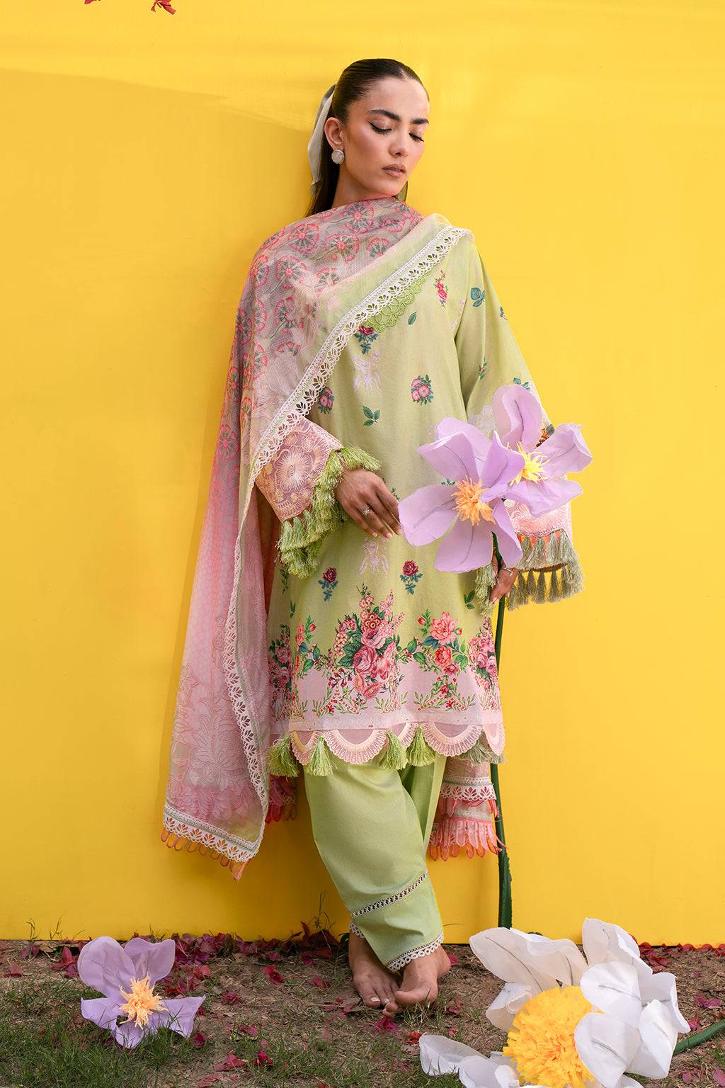 Sardinia | Cocktail Luxury Lawn | BASIL - Pakistani Designer Dress - by Sardinia | Type: Luxury - 100% Original at Saira Sultan