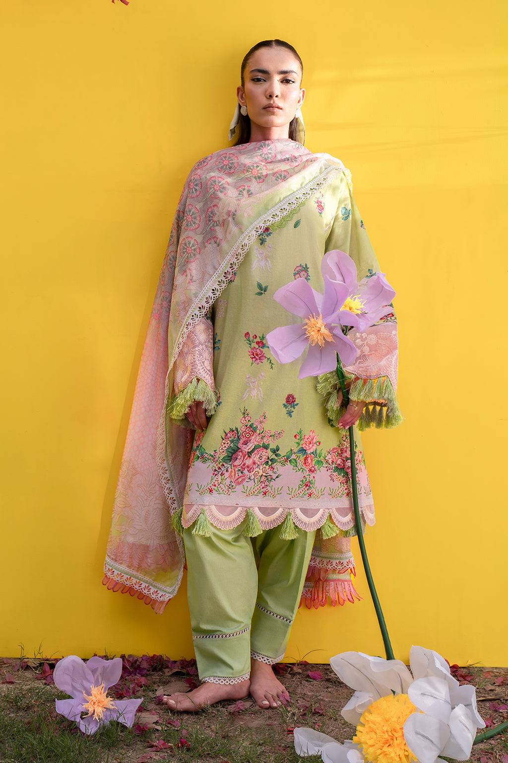 Sardinia | Cocktail Luxury Lawn | BASIL - Pakistani Designer Dress - by Sardinia | Type: Luxury - 100% Original at Saira Sultan