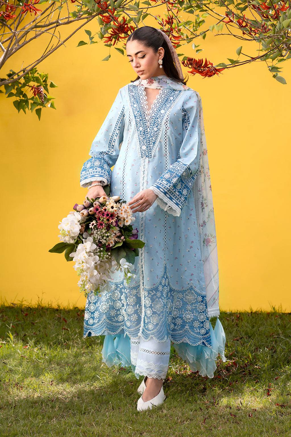 Sardinia | Cocktail Luxury Lawn | BLUEBELLS - Pakistani Designer Dress - by Sardinia | Type: Luxury - 100% Original at Saira Sultan