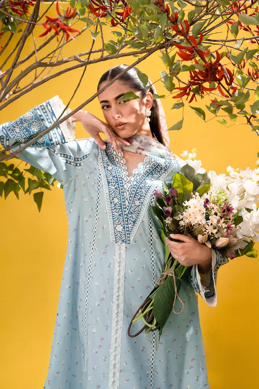 Sardinia | Cocktail Luxury Lawn | BLUEBELLS - Pakistani Designer Dress - by Sardinia | Type: Luxury - 100% Original at Saira Sultan
