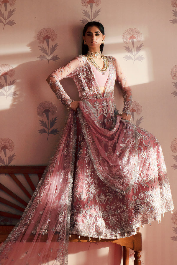 Zarposh | Maharani Wedding Collection | Feroza Custom Size Tea Pink Net