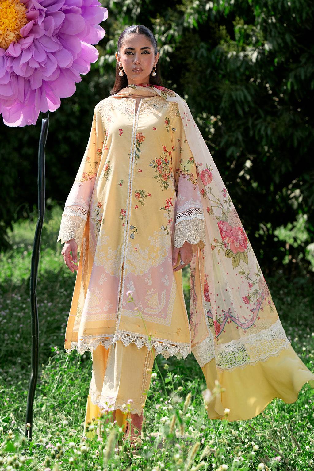 Sardinia | Cocktail Luxury Lawn | DAISY - Pakistani Designer Dress - by Sardinia | Type: Luxury - 100% Original at Saira Sultan