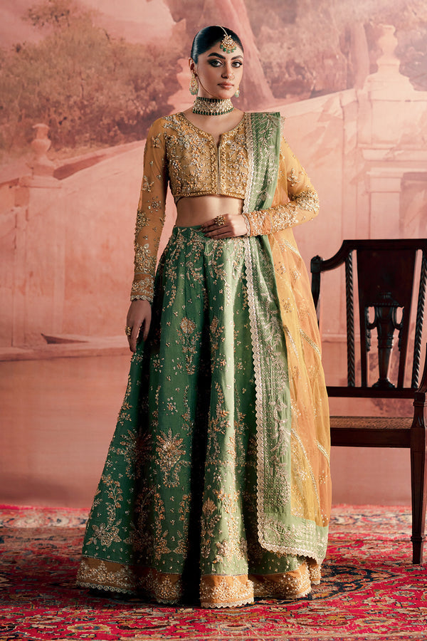Zarposh | Maharani Wedding Collection | Noorani XS Green Net