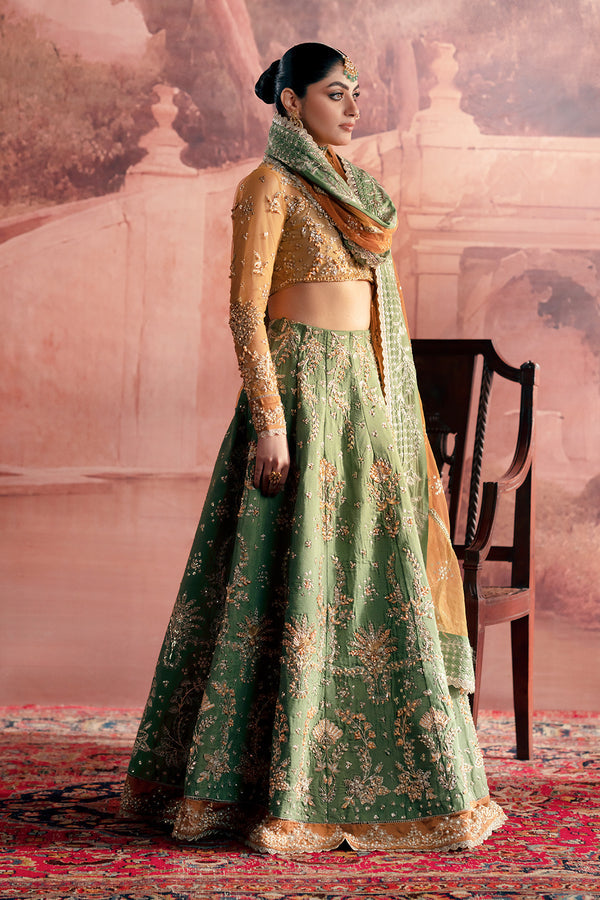 Zarposh | Maharani Wedding Collection | Noorani Custom Size Green Net