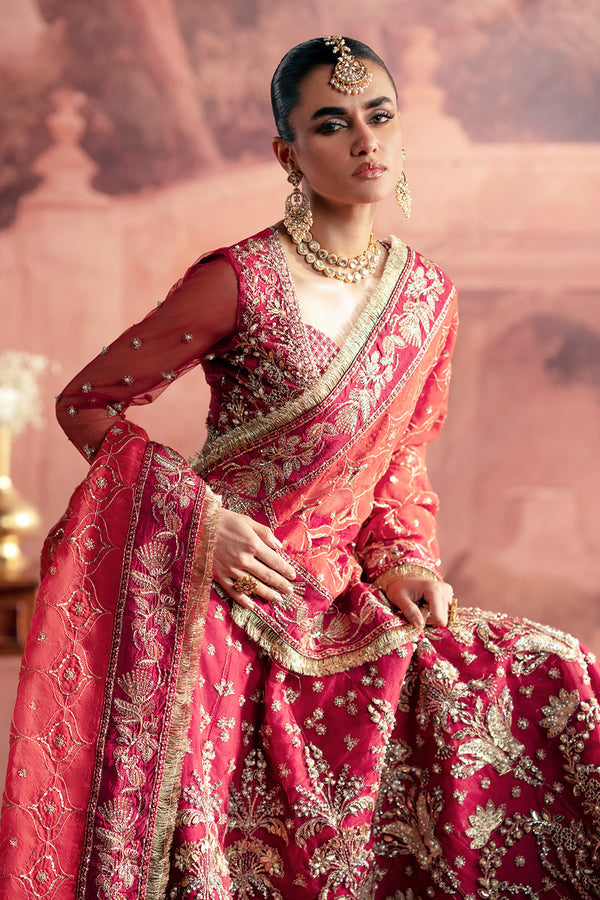 Zarposh | Maharani Wedding Collection | Anarkali Custom Size Magenta Net