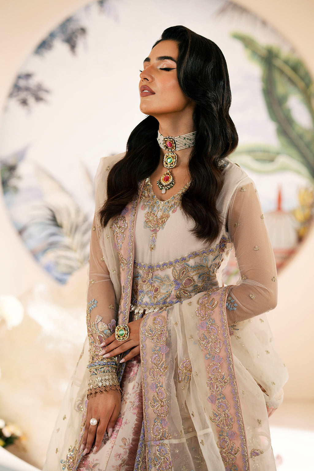 AJR Couture | Festive Formals 24 | Amaryllis - Pakistani Designer Dress - by AJR Couture | Type: Formal - 100% Original at Saira Sultan