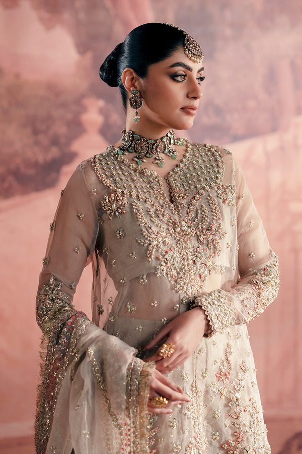 Zarposh | Maharani Wedding Collection | Meher L Off White Organza