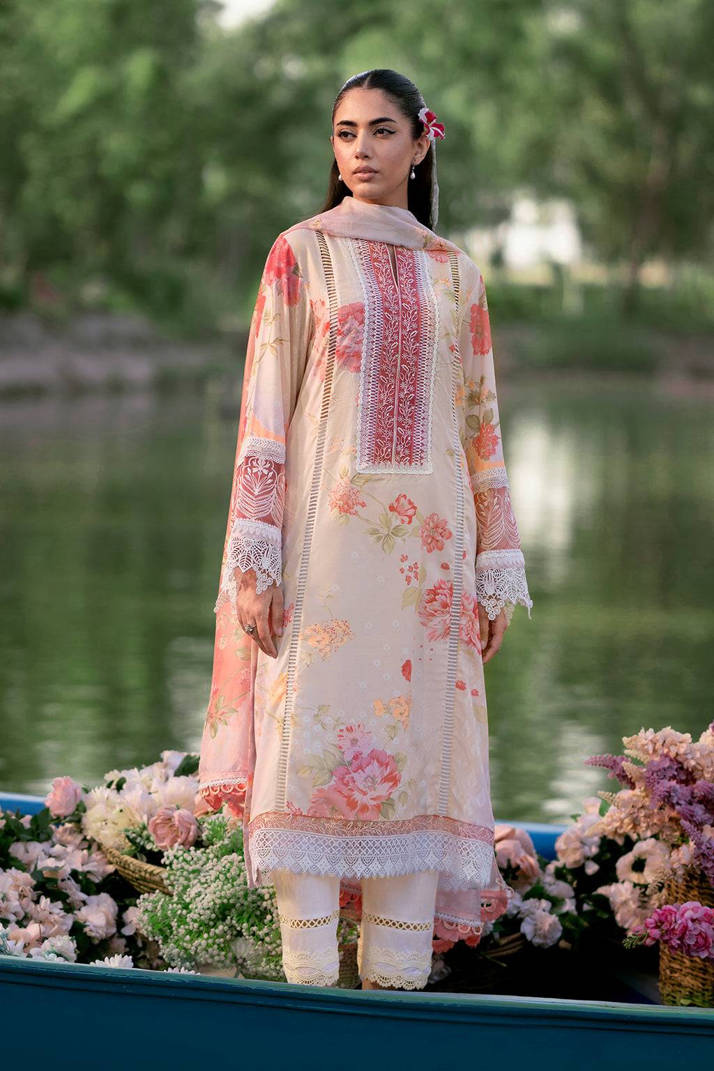 Sardinia | Cocktail Luxury Lawn | CORAL - Pakistani Designer Dress - by Sardinia | Type: Luxury - 100% Original at Saira Sultan