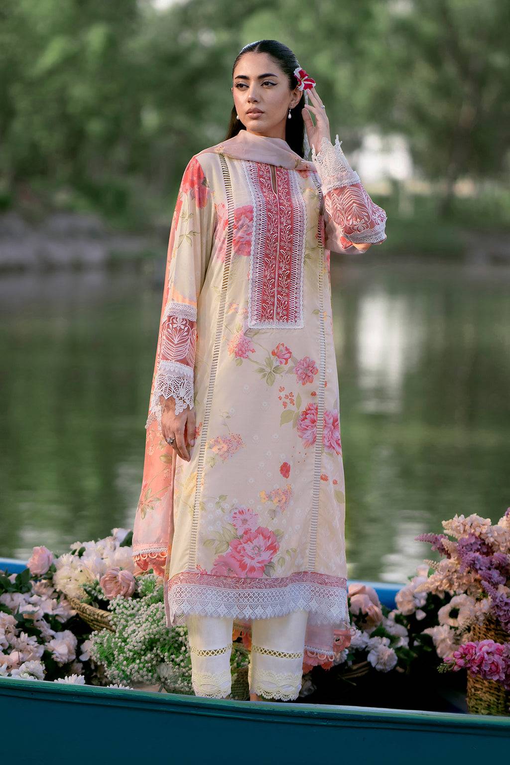 Sardinia | Cocktail Luxury Lawn | CORAL - Pakistani Designer Dress - by Sardinia | Type: Luxury - 100% Original at Saira Sultan