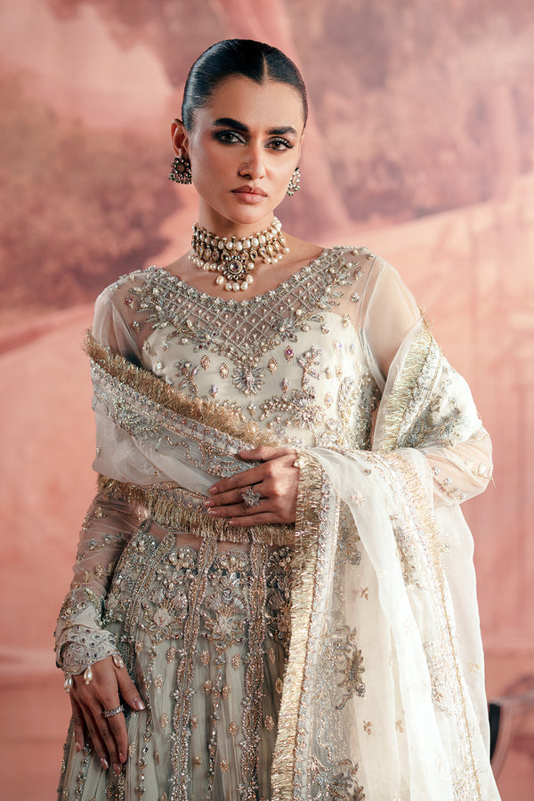 Zarposh | Maharani Wedding Collection | Chandni M Off White Net