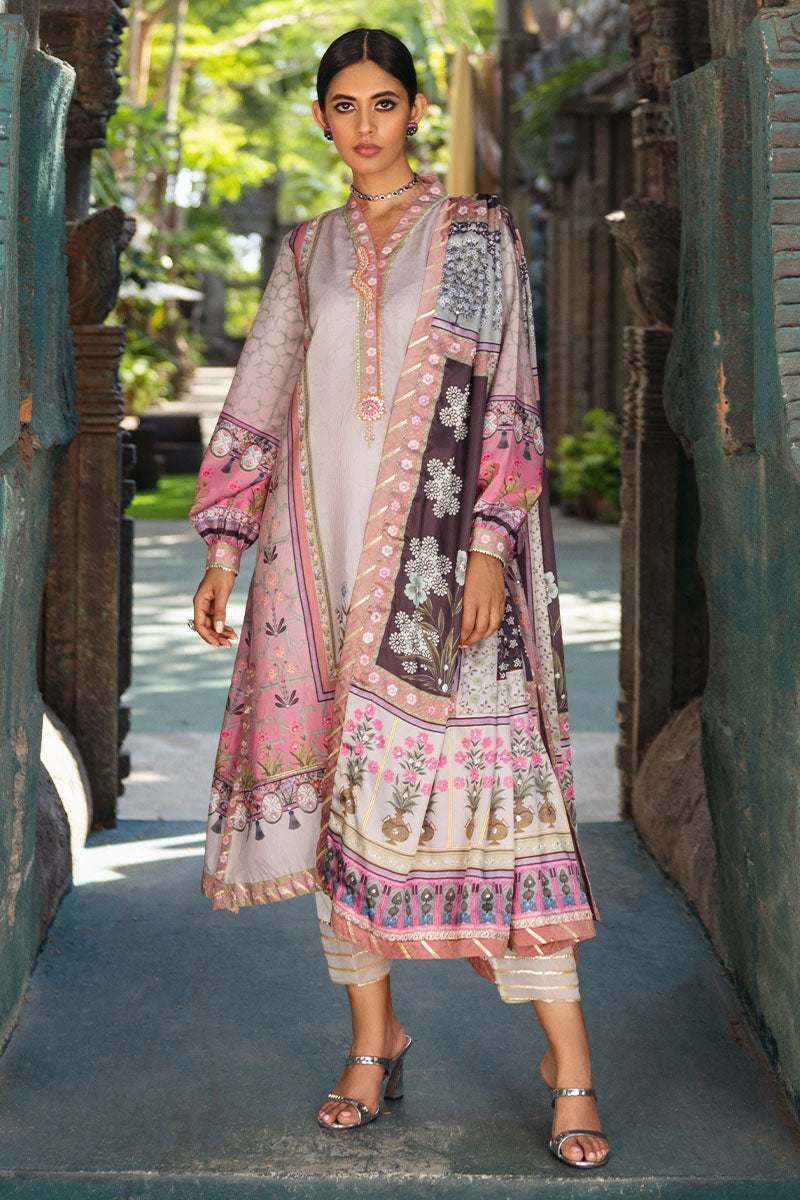 Mushq | Nirvana Silk Edit |  Pewter - Pakistani Designer Dress - by Mushq | Type: Ladies Clothes - 100% Original at Saira Sultan