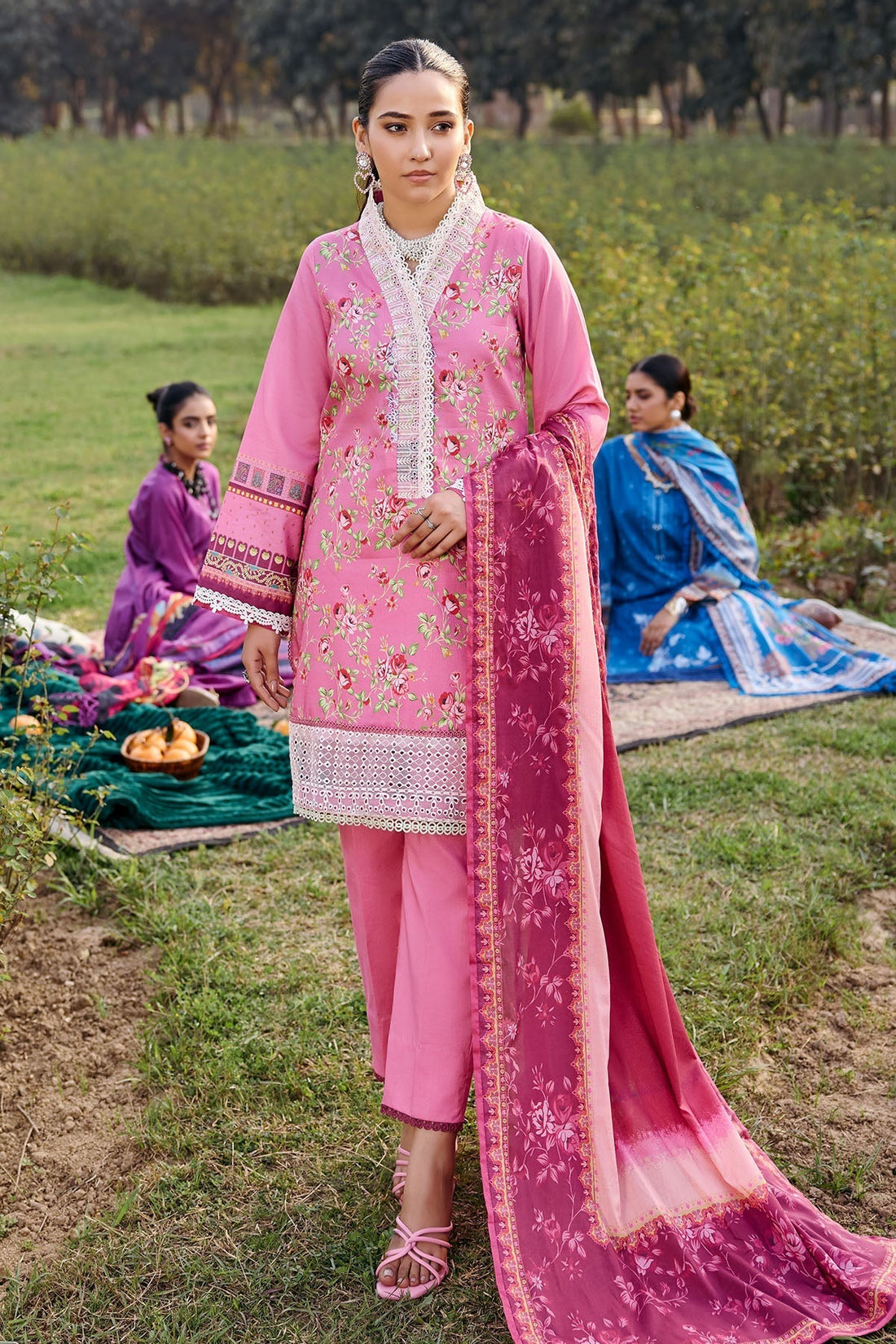 Motifz | Umang Lawn | 3552-BEYZA XS Rose Pink Lawn