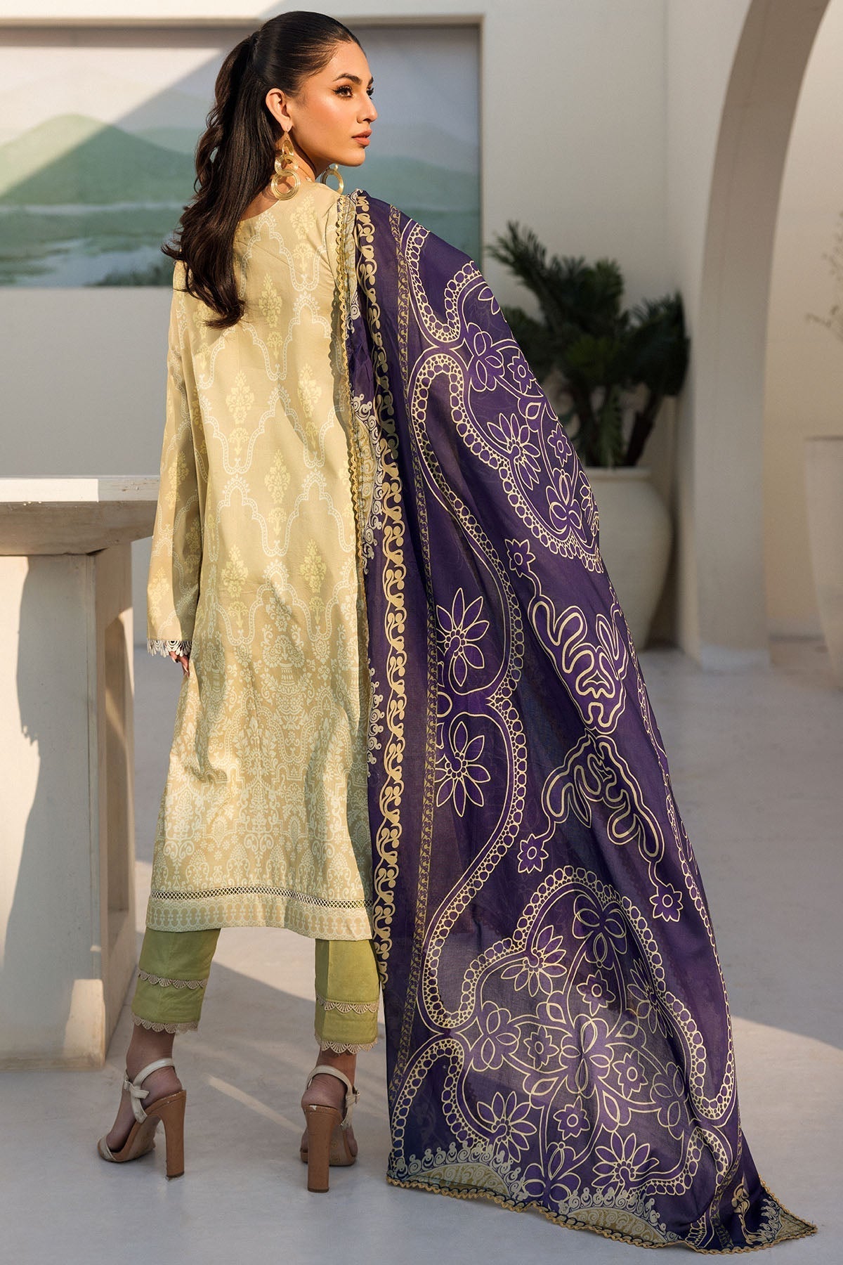 Motifz | Umang Lawn | 4635-PASBAAN S Lime Yellow Lawn