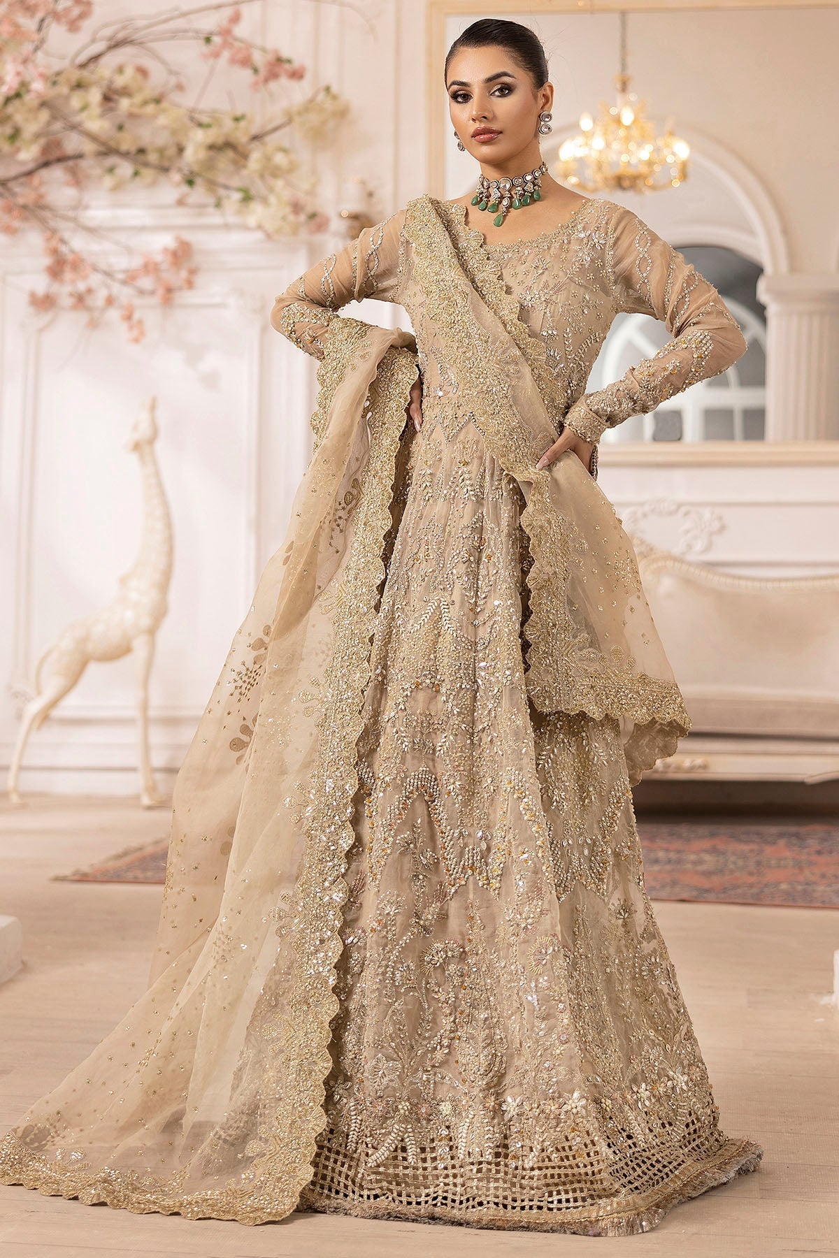 Motifz | Luxury Formal | 4940-LAIRA Custom Size Ivory Organza