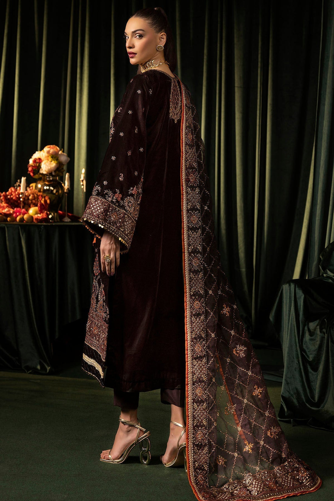 Motifz | Velvet Formals | 5091-AAHANA XS Deep Chocolate Velvet