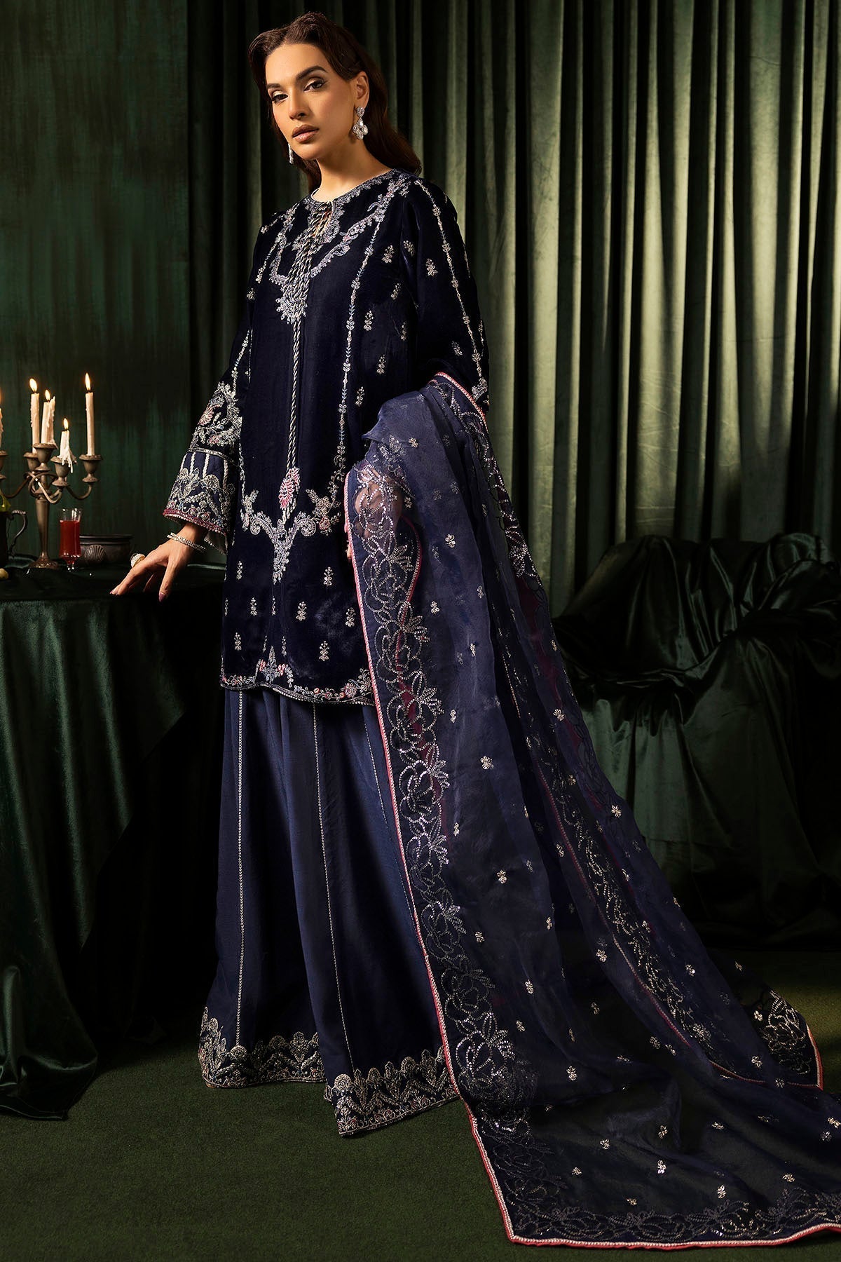 Motifz | Velvet Formals | 5092-AAIRA XL Blue Velvet