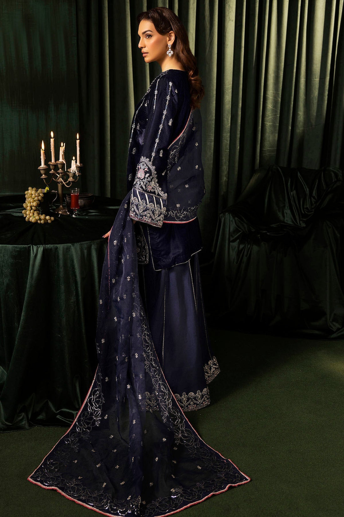 Motifz | Velvet Formals | 5092-AAIRA XS Blue Velvet