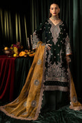 Motifz | Velvet Formals | 5094-YUMNA XL Bottle Green Velvet