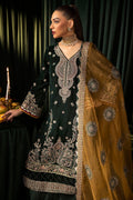 Motifz | Velvet Formals | 5094-YUMNA L Bottle Green Velvet