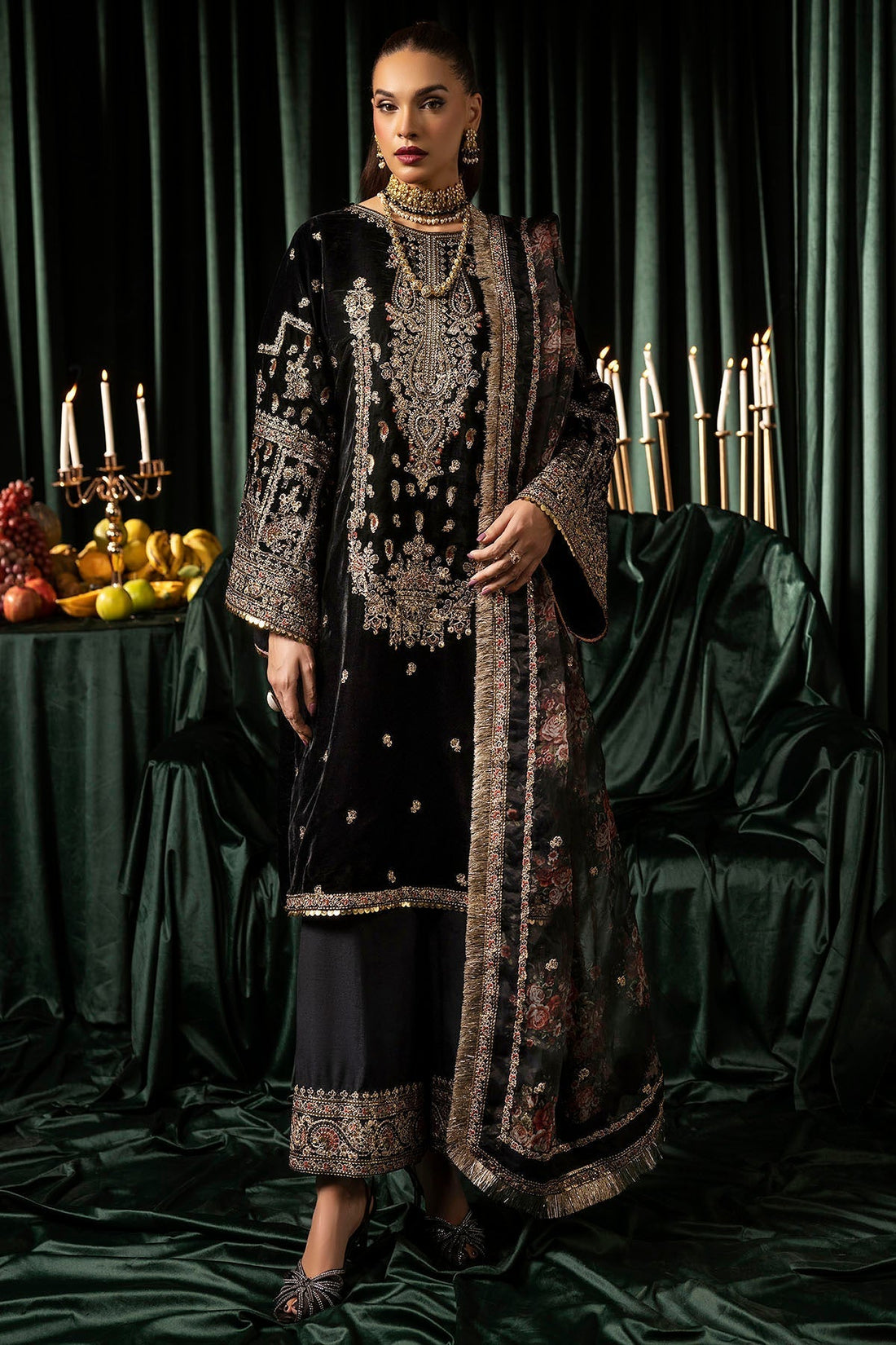 Motifz | Velvet Formals | 5097-TANISHA XS Black Velvet