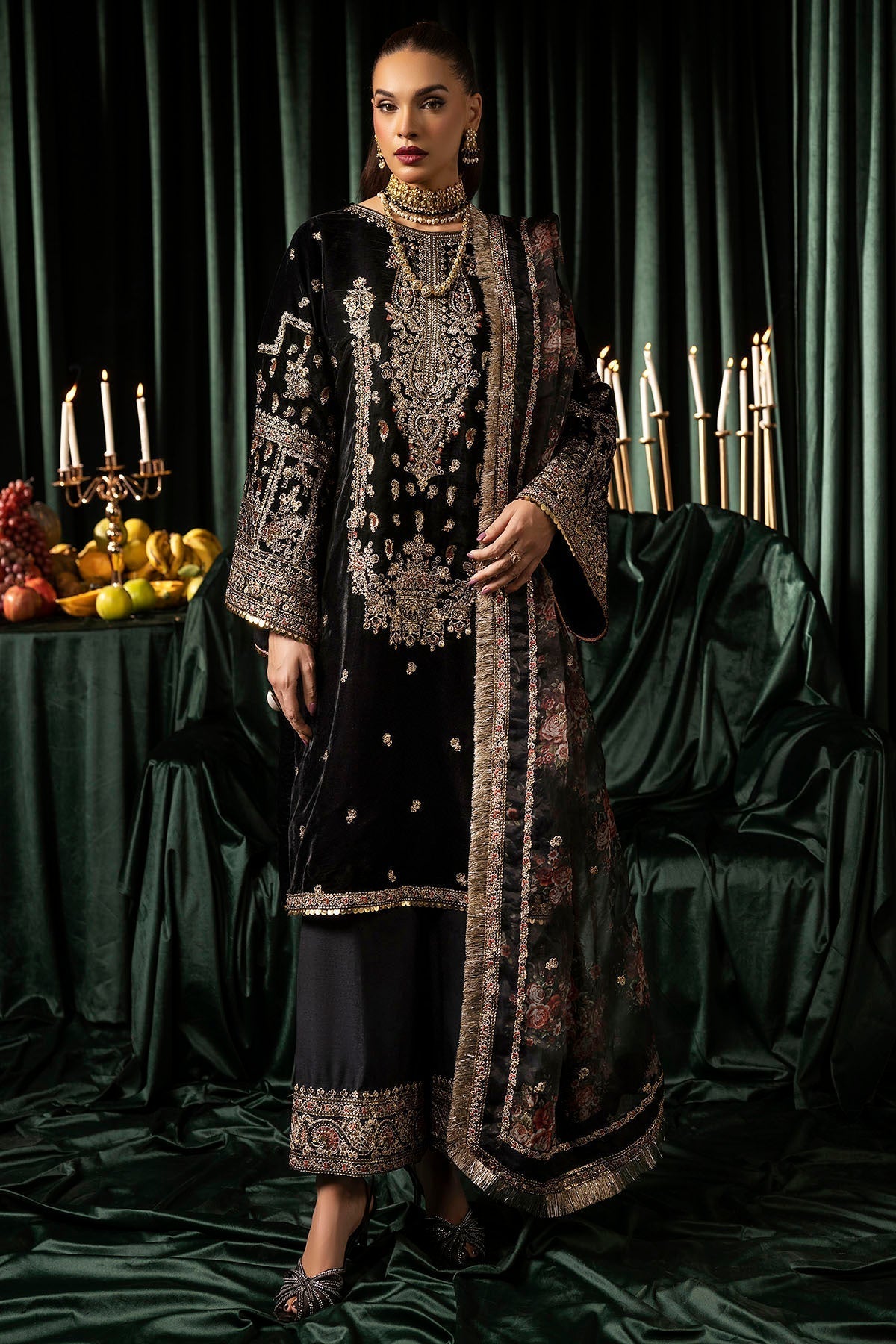 Motifz | Velvet Formals | 5097-TANISHA XS Black Velvet