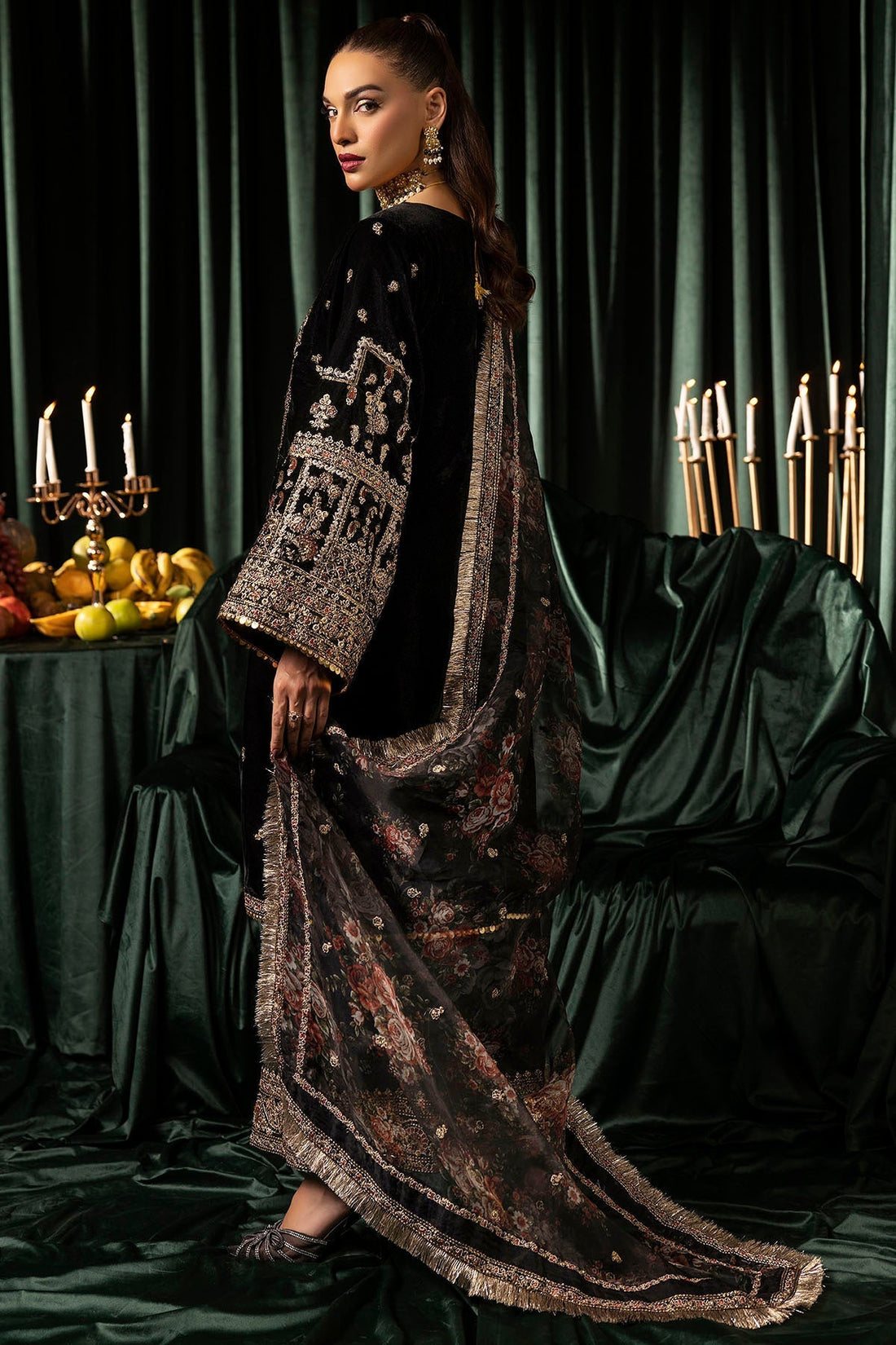 Motifz | Velvet Formals | 5097-TANISHA XS Black Velvet