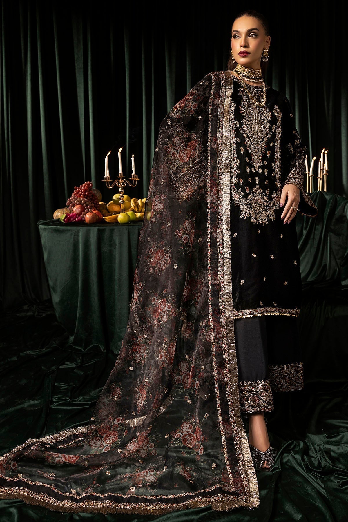 Motifz | Velvet Formals | 5097-TANISHA L Black Velvet