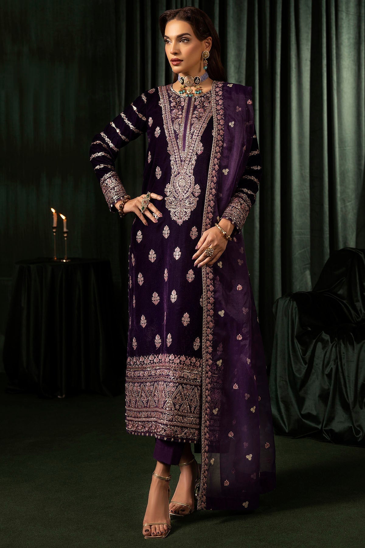 Motifz | Velvet Formals | 5100-IRHA Custom Size Deep Purple Velvet