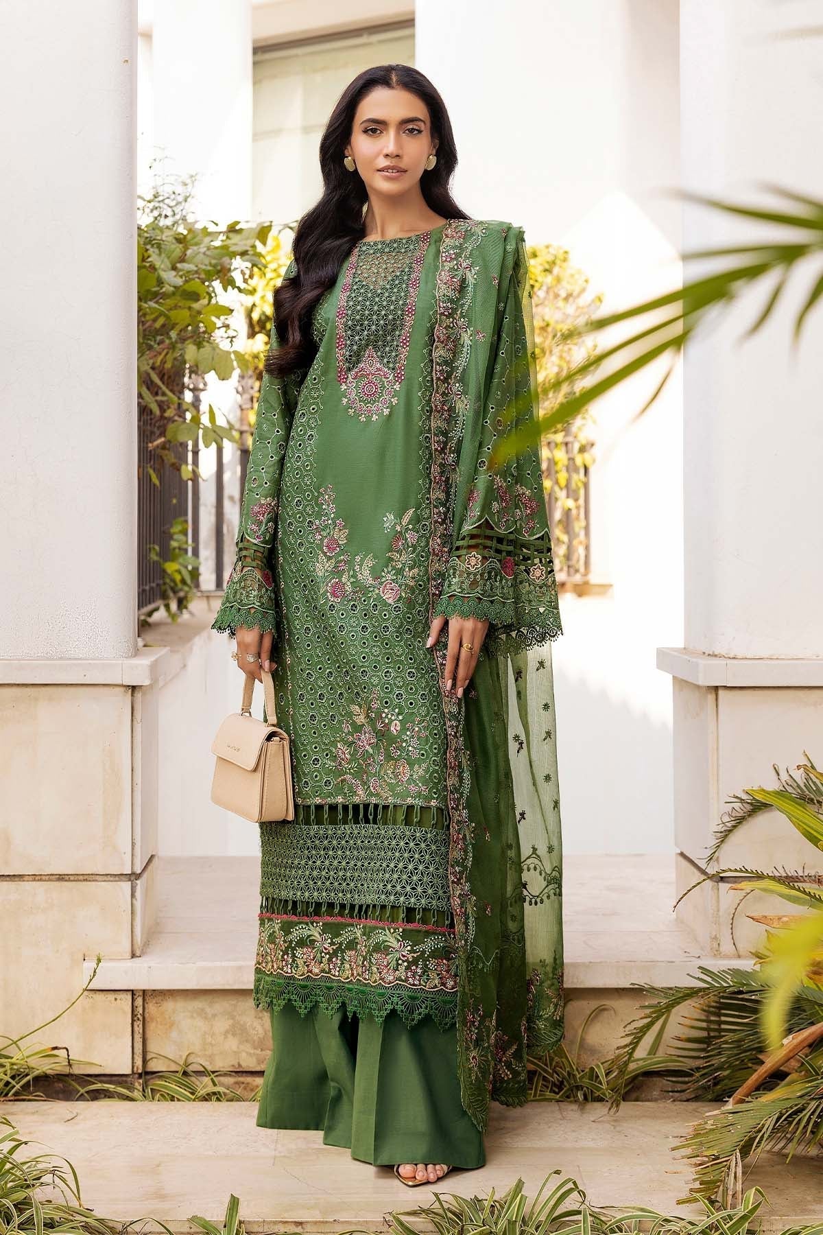 Motifz | Premium Lawn 25 | 5303-DARCY XS Olive Green Lawn