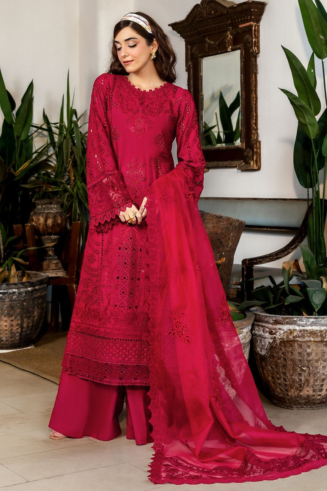 Motifz | Premium Lawn 25 | 5308-ESME XS Redish Pink Lawn