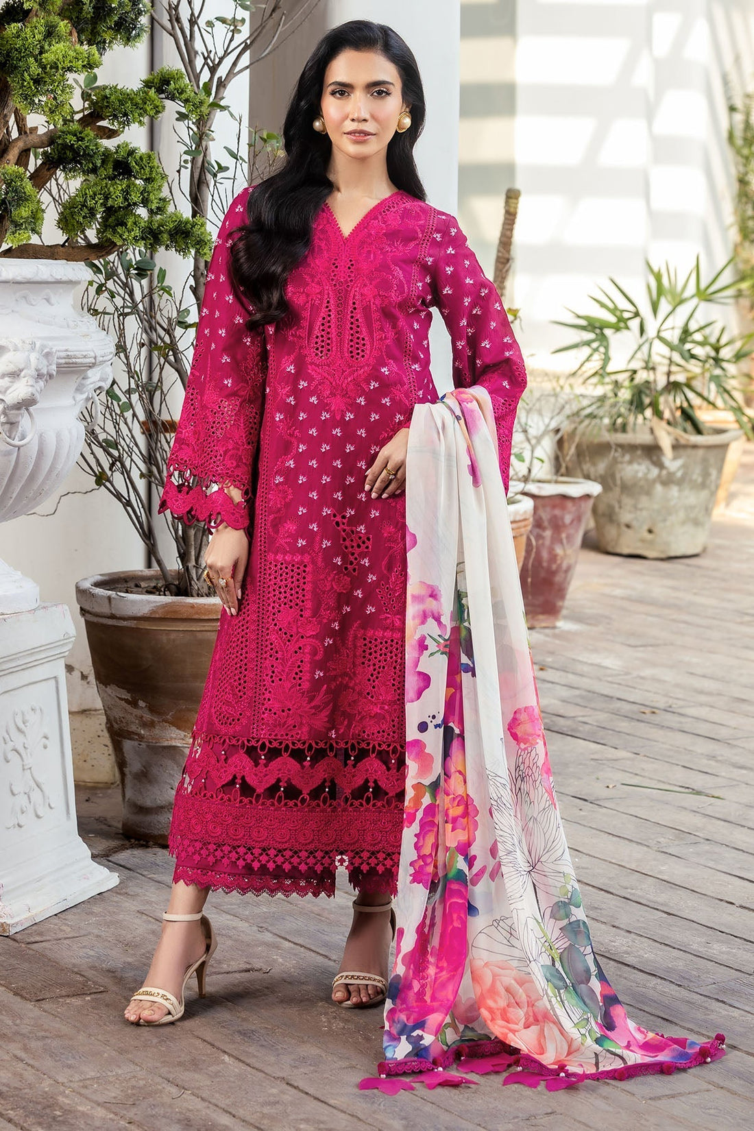 Motifz | Premium Lawn 25 | 5311-LIANA XS Lipstick Pink Lawn