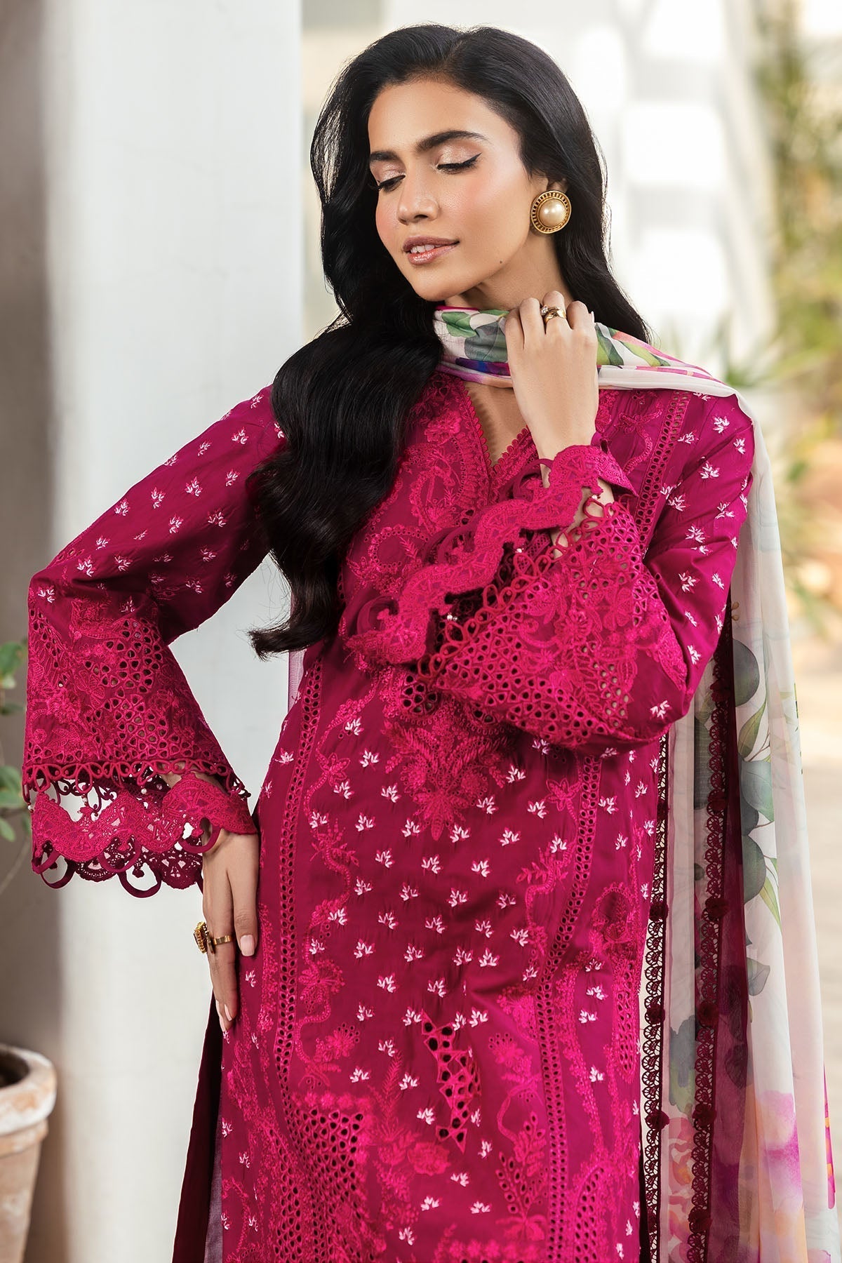 Motifz | Premium Lawn 25 | 5311-LIANA M Lipstick Pink Lawn