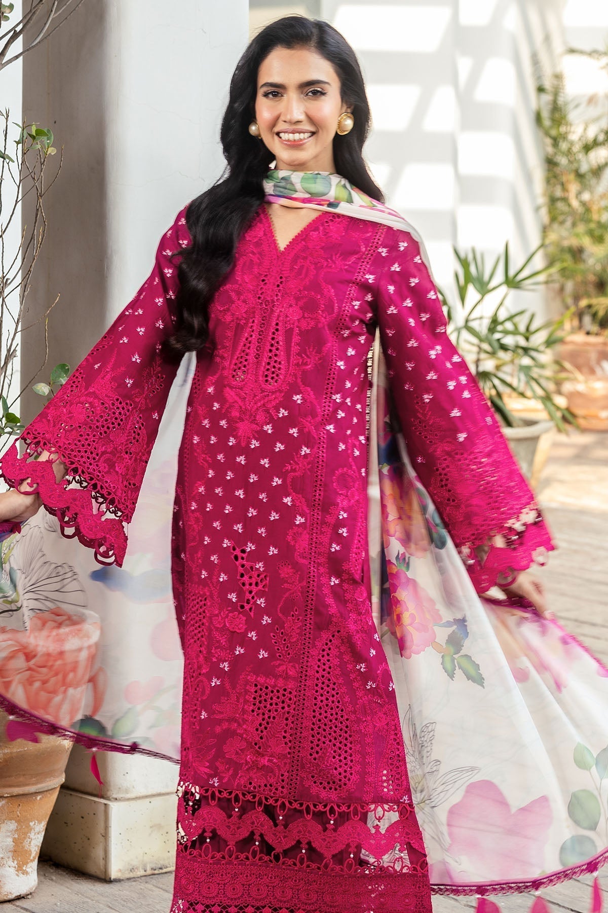 Motifz | Premium Lawn 25 | 5311-LIANA XL Lipstick Pink Lawn