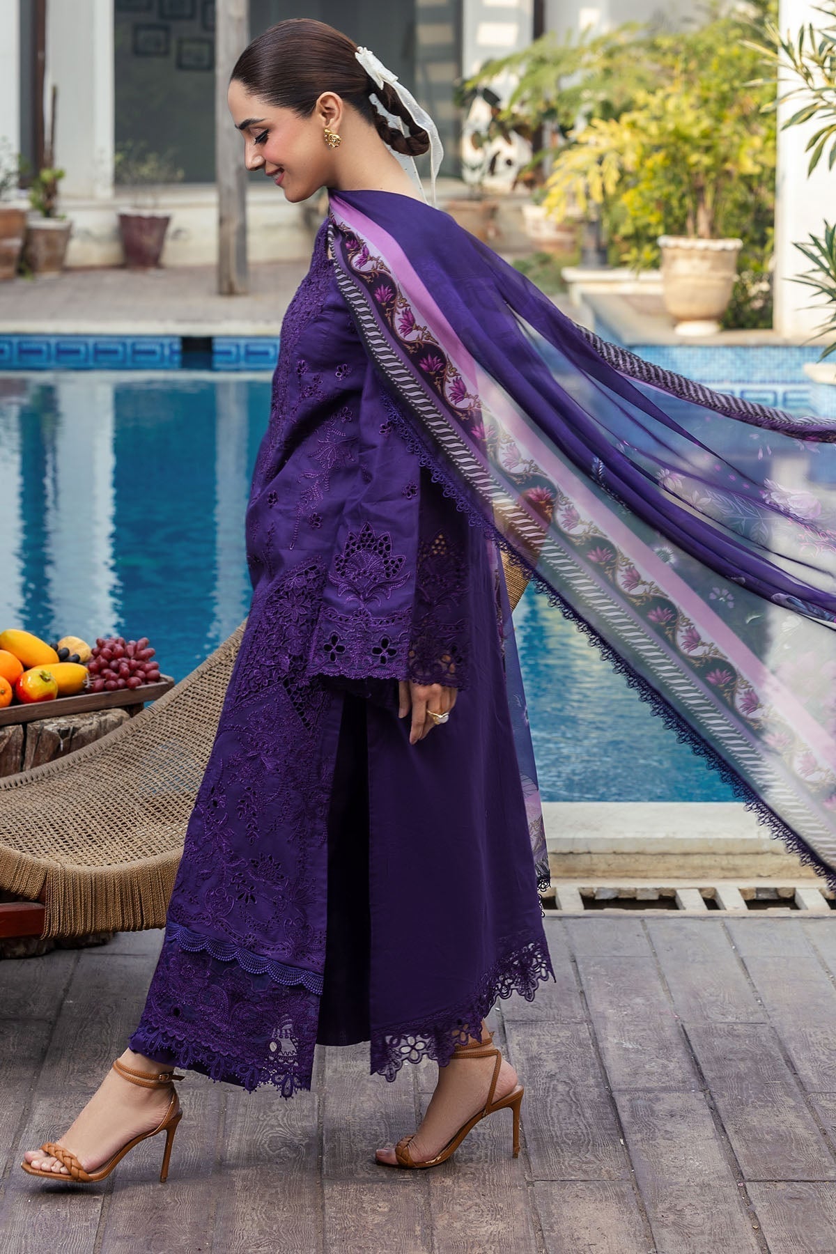 Motifz | Premium Lawn 25 | 5314-MIREILLE M Dark Purple Lawn