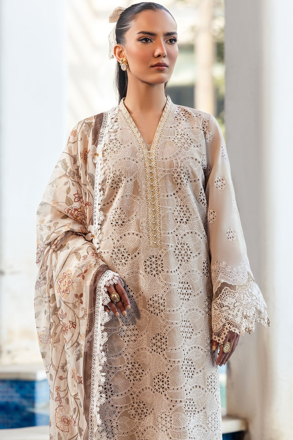 Motifz | Premium Lawn 25 | 5322-DIANE M Ivory Lawn