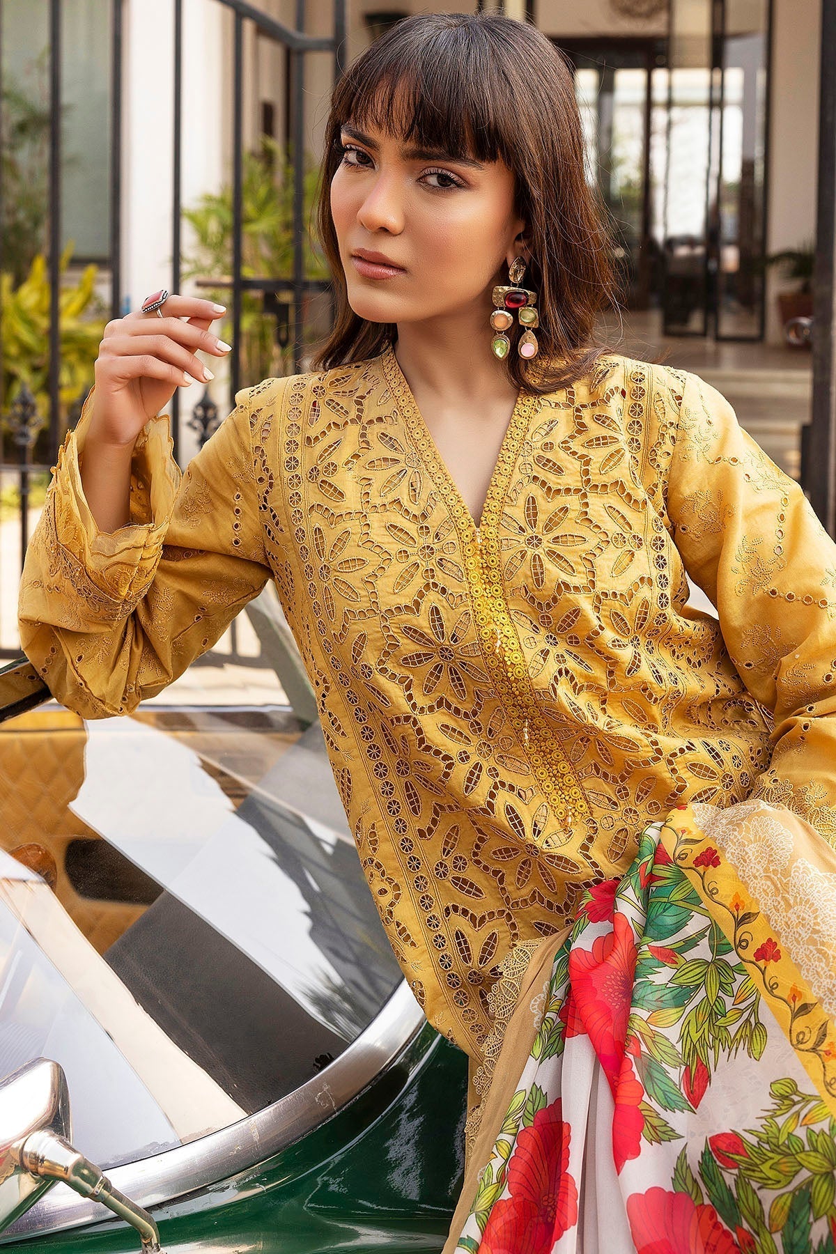 Motifz | Premium Lawn 25 | 5323-GENEVA M Mustard Yellow Lawn