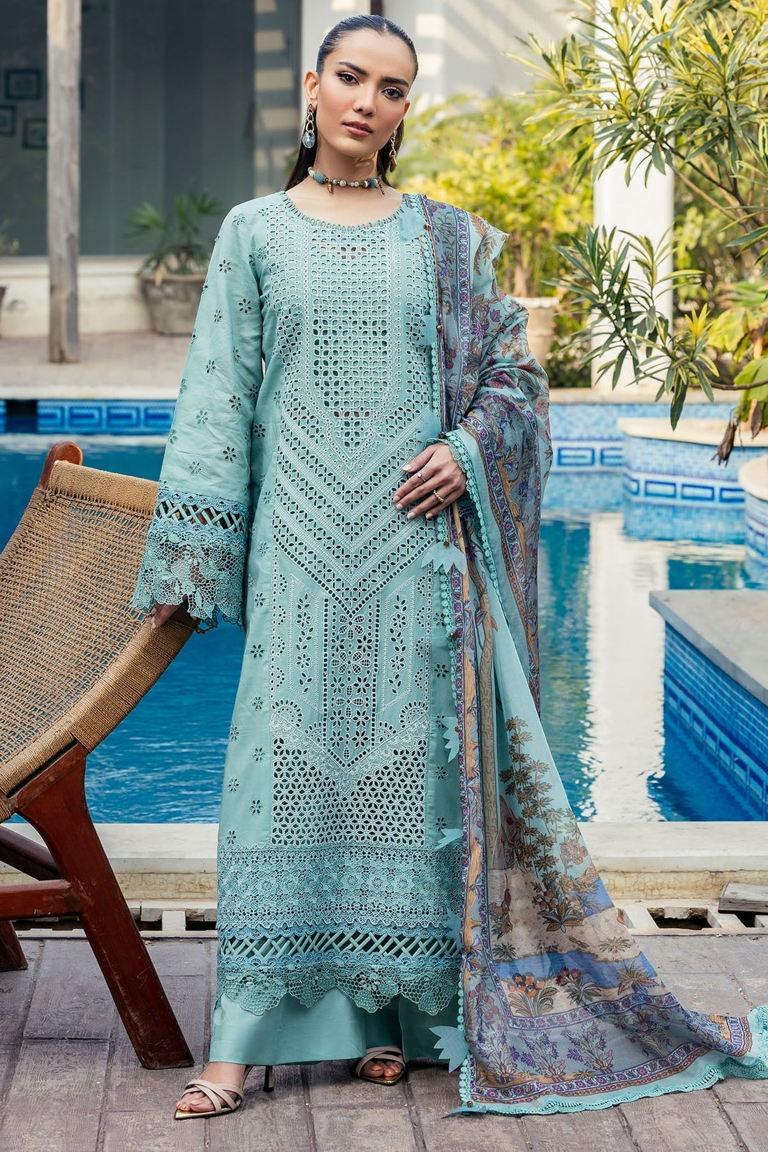 Motifz | Premium Lawn 25 | 5328-ISABEAU XS Ice Blue Lawn
