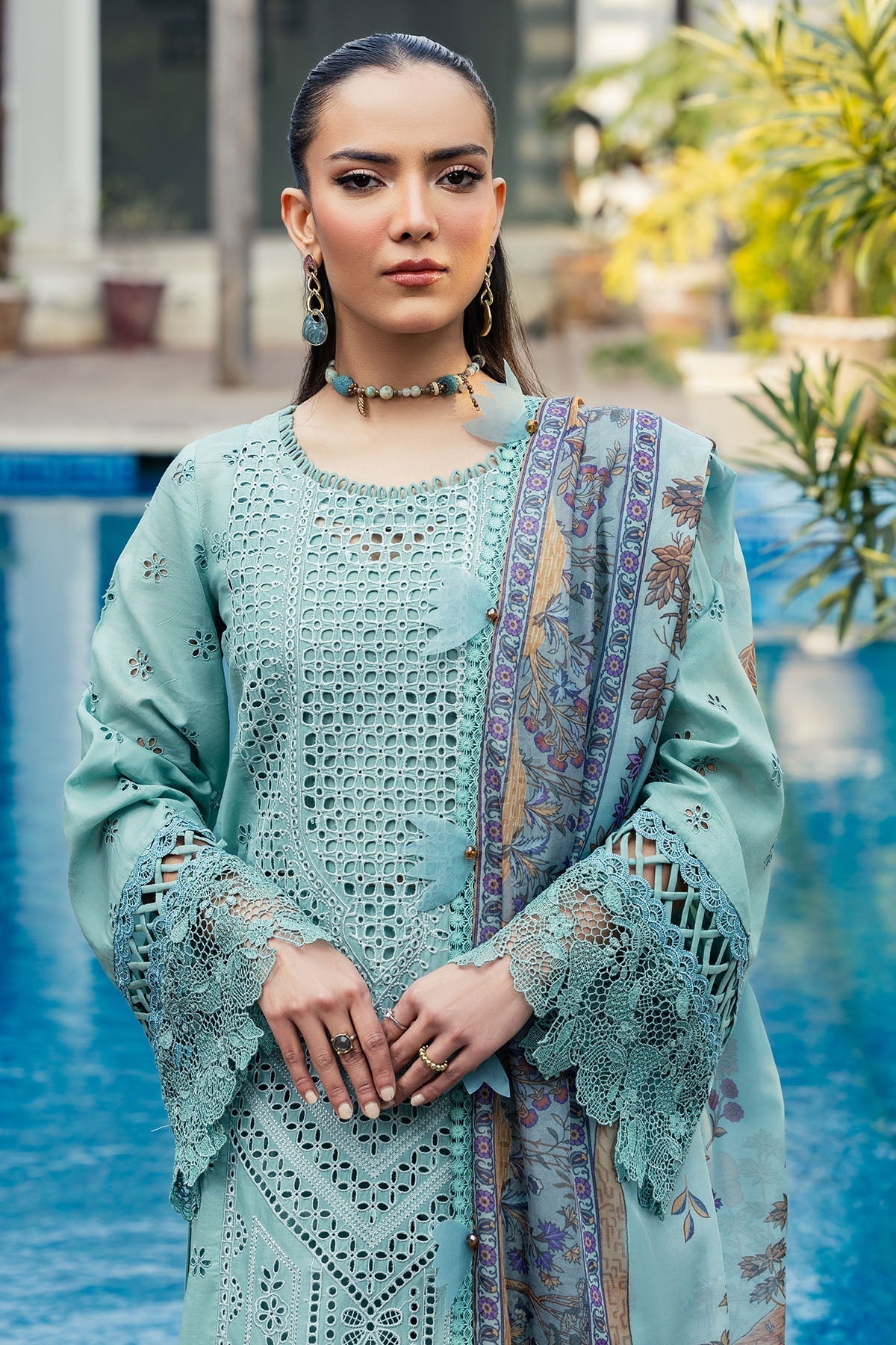Motifz | Premium Lawn 25 | 5328-ISABEAU M Ice Blue Lawn