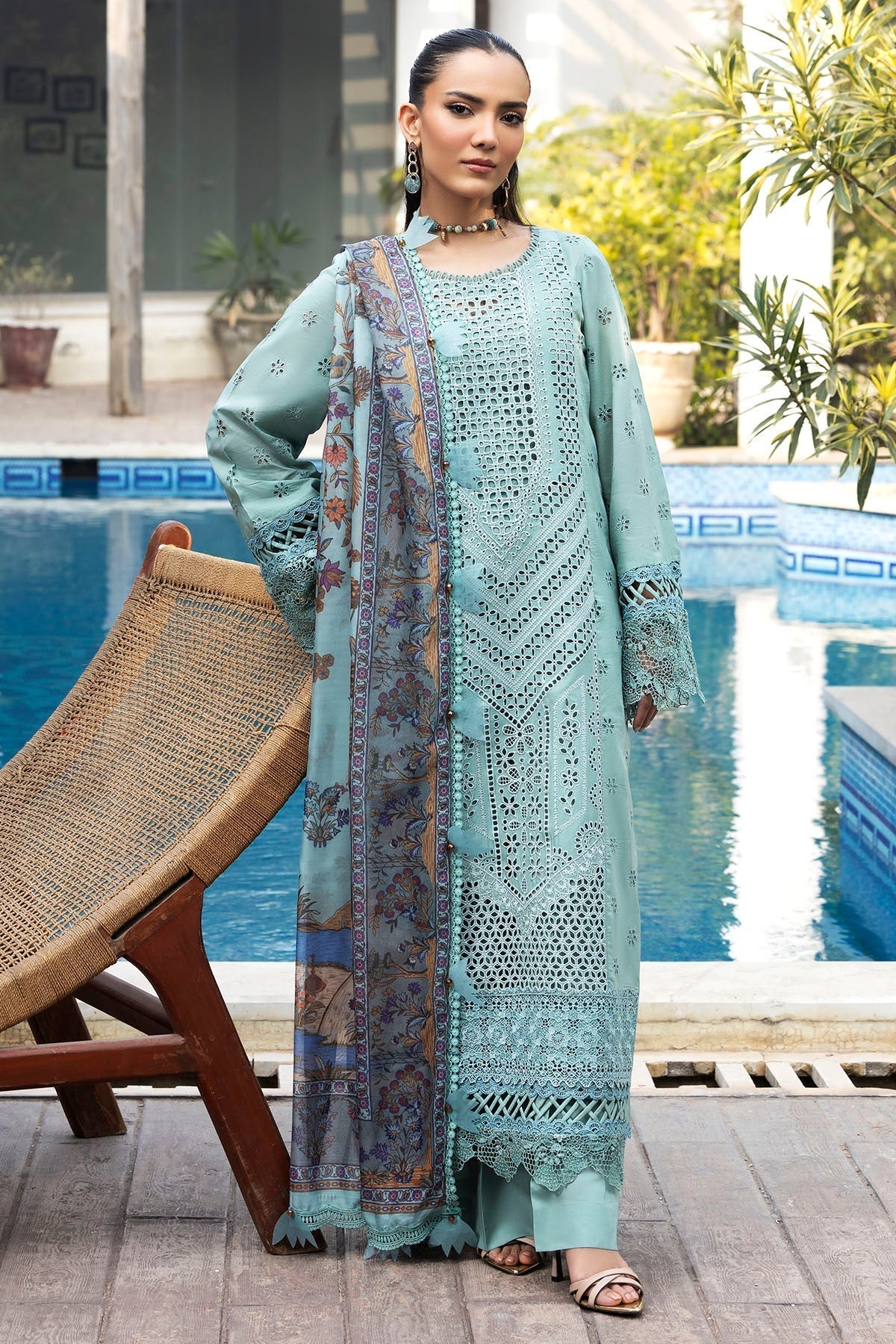 Motifz | Premium Lawn 25 | 5328-ISABEAU XL Ice Blue Lawn