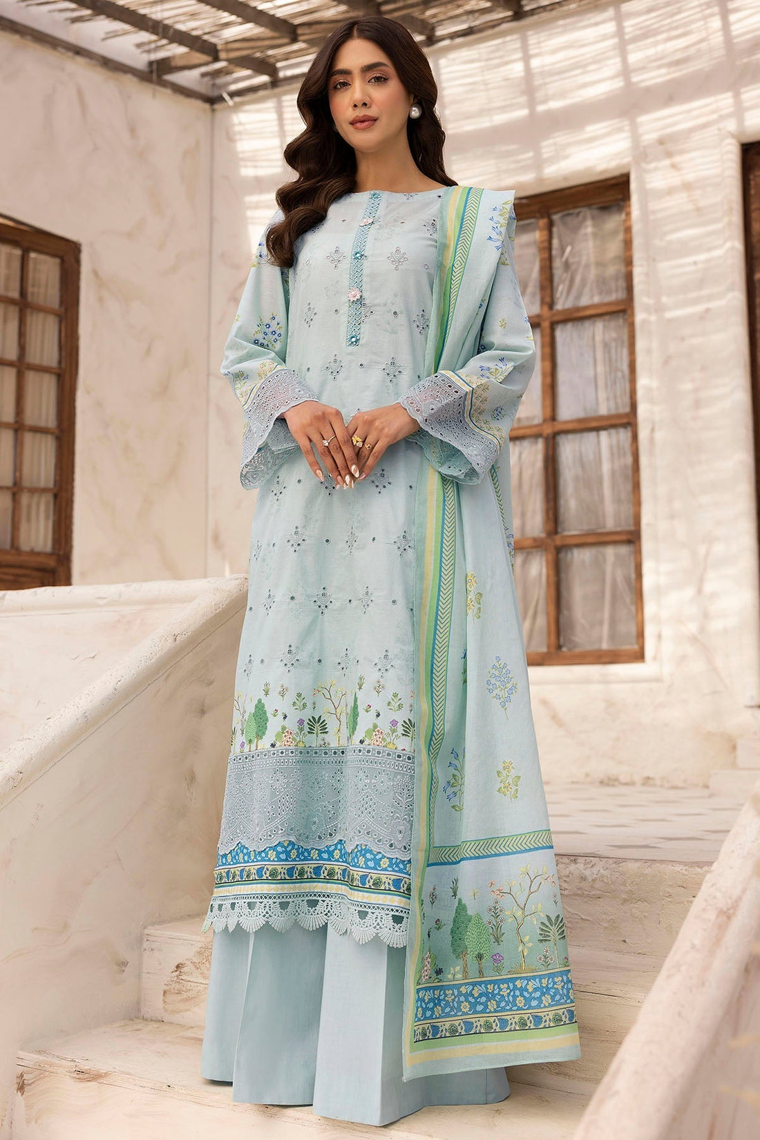 Motifz | Umang Lawn | 5411-SIRA XS Sky Blue Lawn