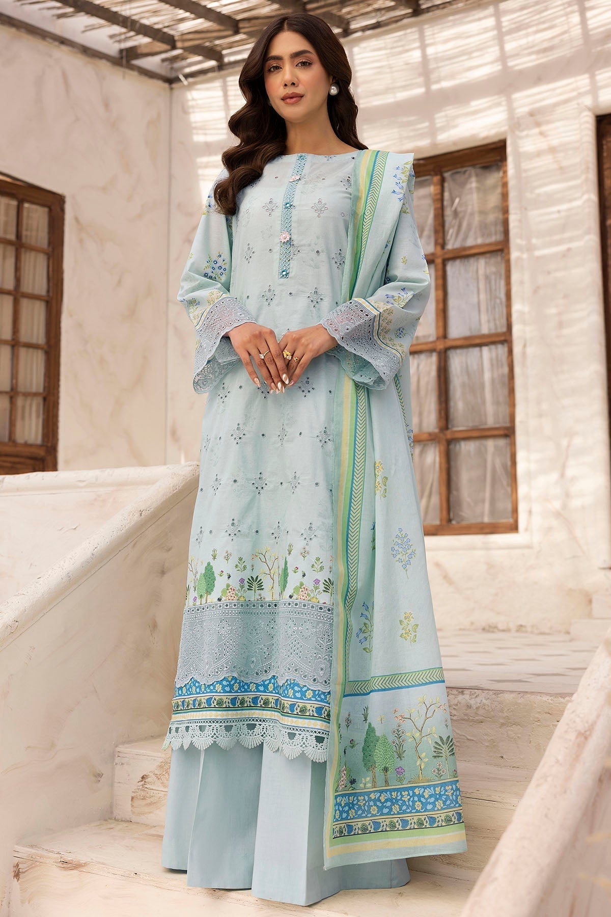 Motifz | Umang Lawn | 5411-SIRA XS Sky Blue Lawn