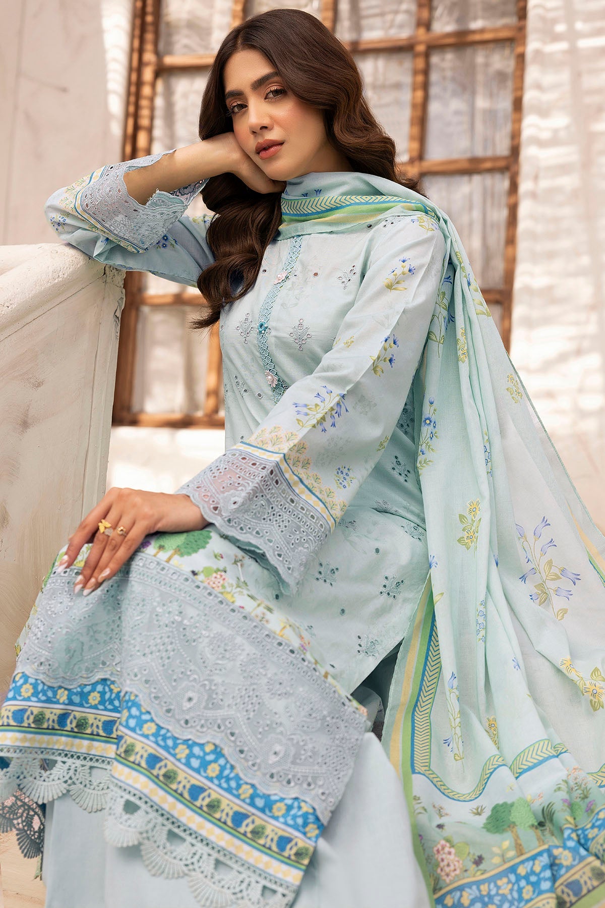 Motifz | Umang Lawn | 5411-SIRA L Sky Blue Lawn