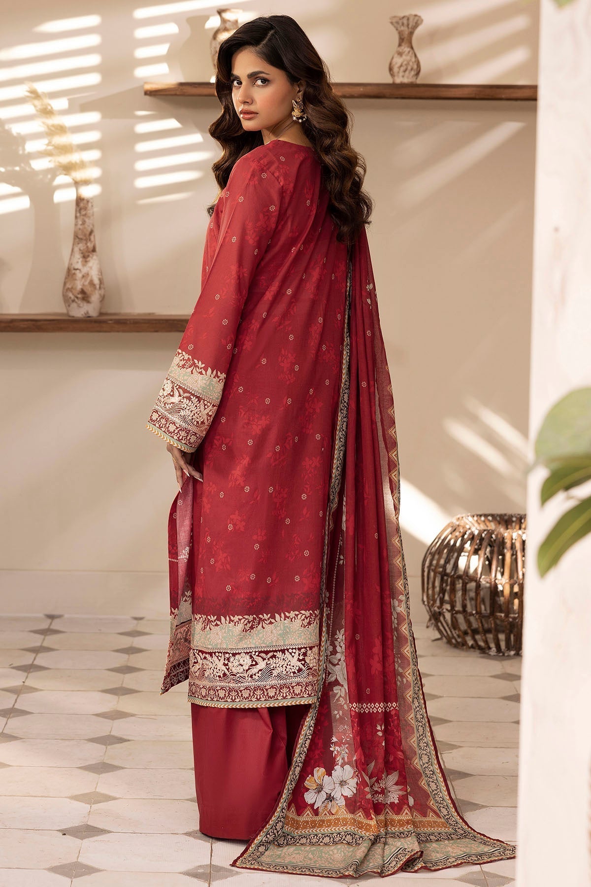 Motifz | Umang Lawn | 5412-EMINE S Red Lawn