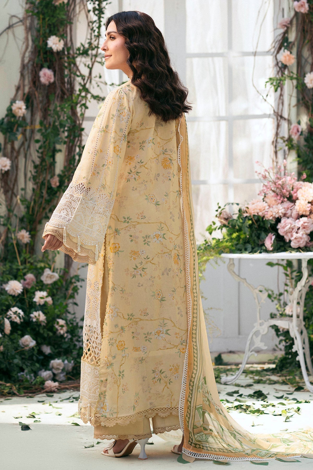 Motifz | Premium Lawn 25 | 5429-ORCHID S Pale Yellow Lawn